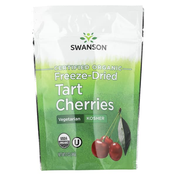 Swanson Certified Organic Freeze-Dried Tart Cherries, 2 oz (56 g)