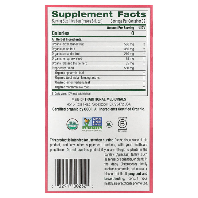 Traditional Medicinals Organic Mother's Milk® herbal tea - view 2