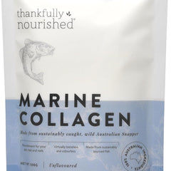 Thankfully Nourished Collagen Powder 100g in a sleek packaging