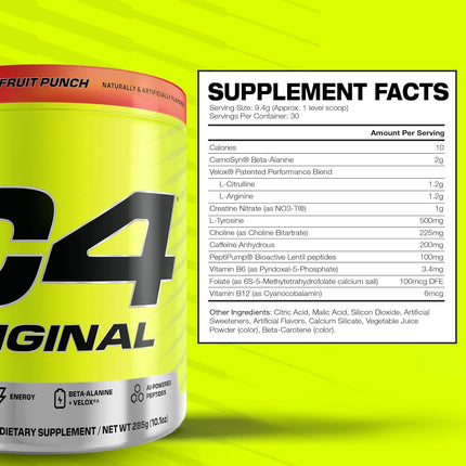 Cellucor C4 Original Pre-workout Fruit Punch