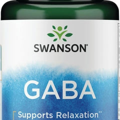 Swanson GABA dietary supplement bottle with label
