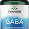 Swanson GABA dietary supplement bottle with label