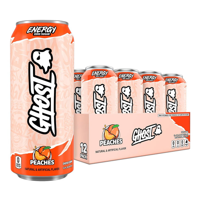 Ghost Energy Drink in Peaches flavor