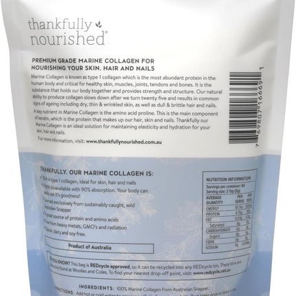 Thankfully Nourished collagen powder 100g in packaging
