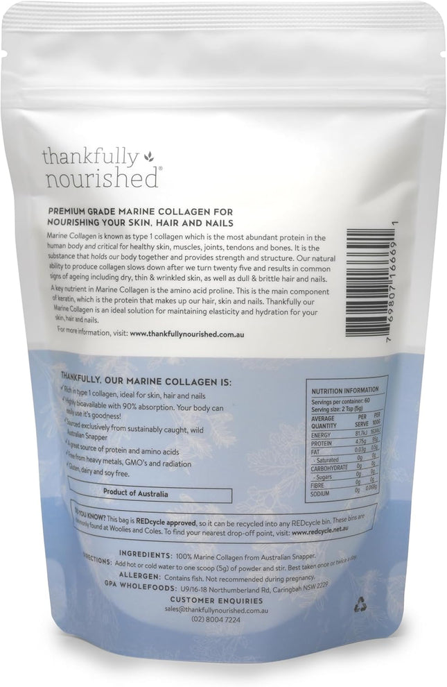 Thankfully Nourished collagen powder 100g in packaging