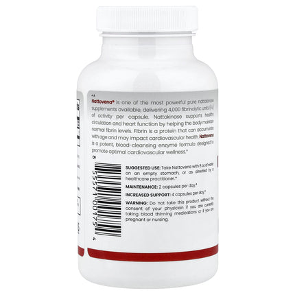 Arthur Andrew Medical Nattovena, Pure Nattokinase, 4,000 FU, 180 Capsules, label view 26