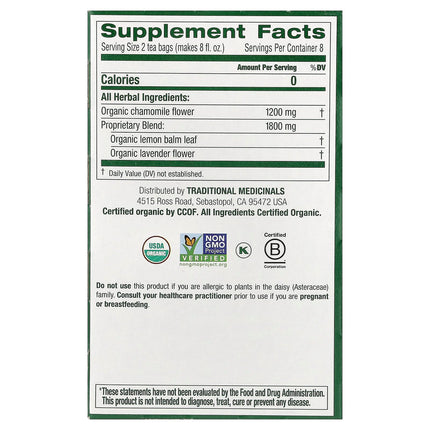 Traditional Medicinals Organic Chamomile & Lavender herbal tea - view 2