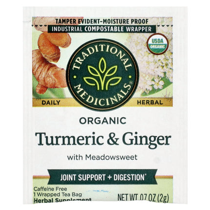 Traditional Medicinals Organic Turmeric & Ginger with Meadowsweet herbal tea - view 3
