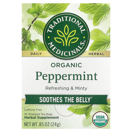 Traditional Medicinals Organic Peppermint herbal tea, 24 g