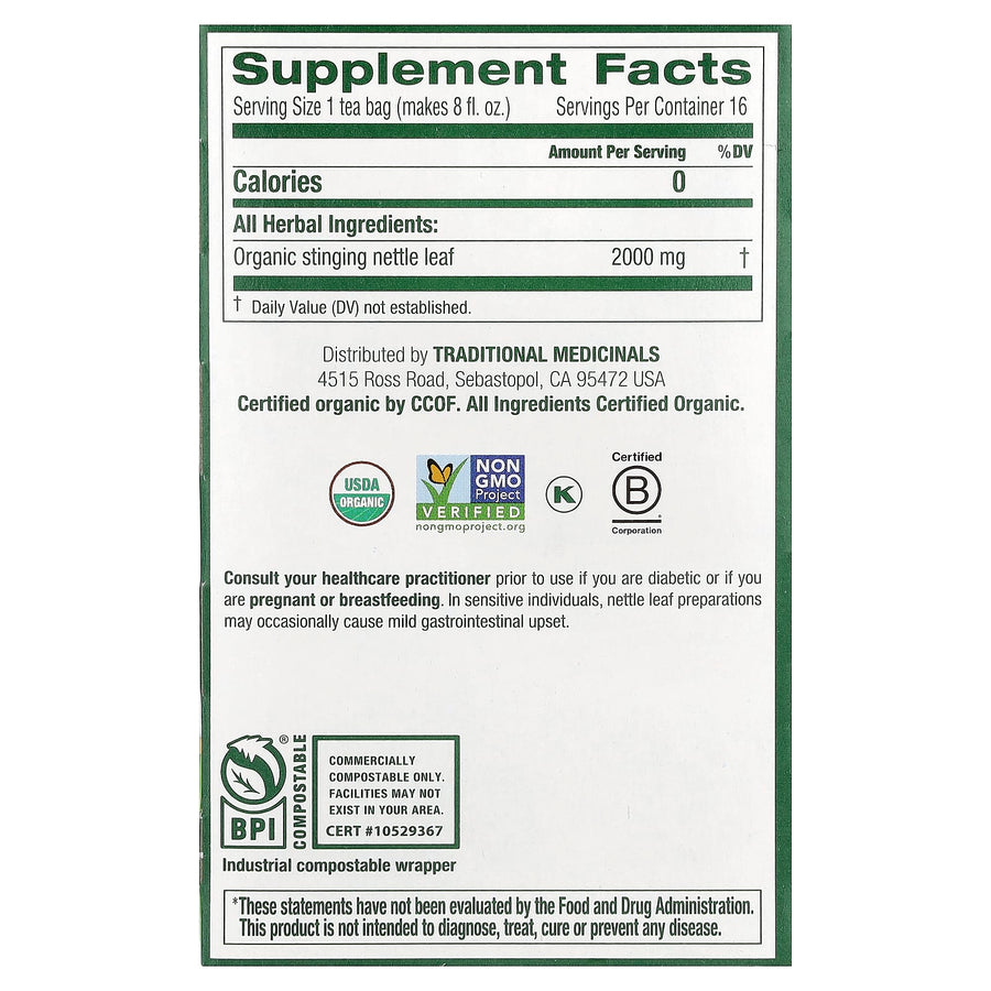 Traditional Medicinals Organic Nettle Leaf herbal tea - view 2