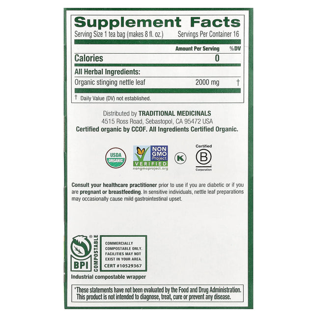 Traditional Medicinals Organic Nettle Leaf herbal tea - view 2