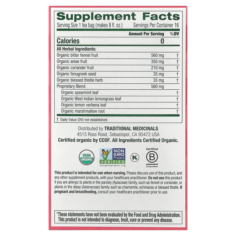 Traditional Medicinals Organic Mother's Milk® herbal tea - view 2
