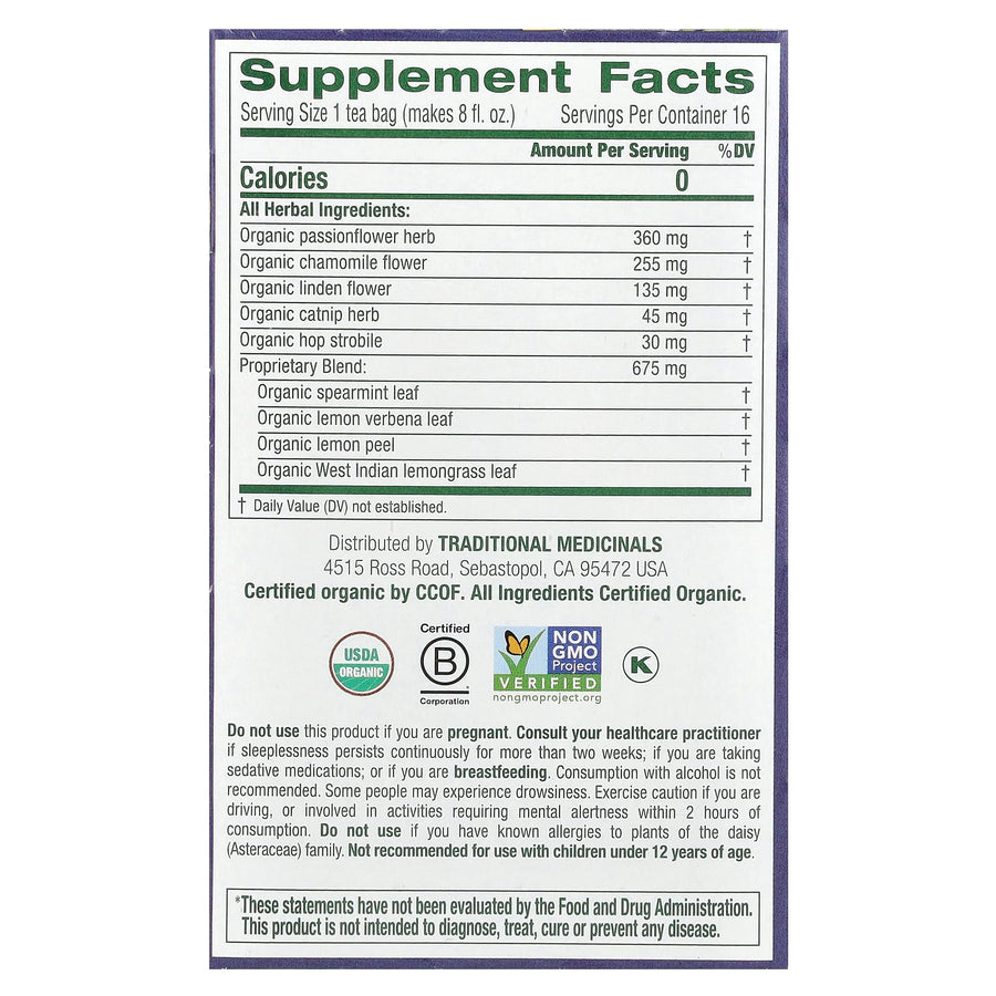 Traditional Medicinals Organic Nighty Night® herbal tea - view 2