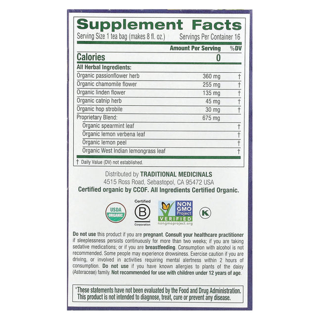 Traditional Medicinals Organic Nighty Night® herbal tea - view 2