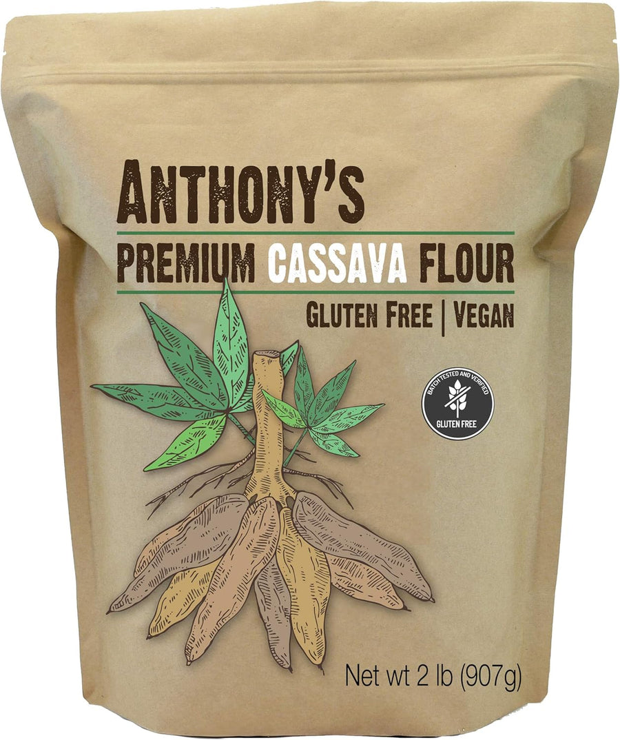 Anthony's Cassava Flour 2lb bag on white background
