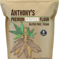 Anthony's Cassava Flour 2lb bag on white background