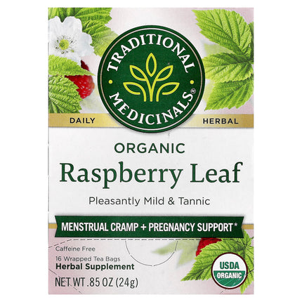 Traditional Medicinals Organic Raspberry Leaf herbal tea, 24 g