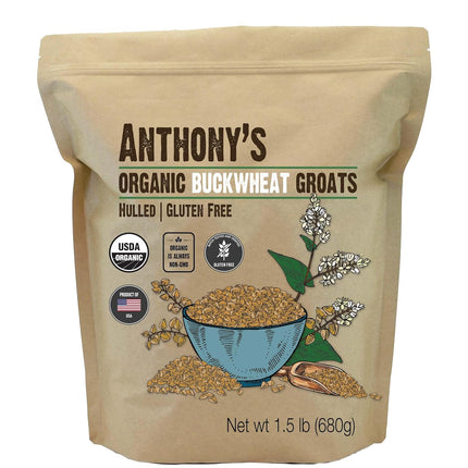 Anthony's Organic Hulled Buckwheat Groats 680g