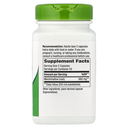 Nature's Way Marshmallow Root, 480 mg per Capsule