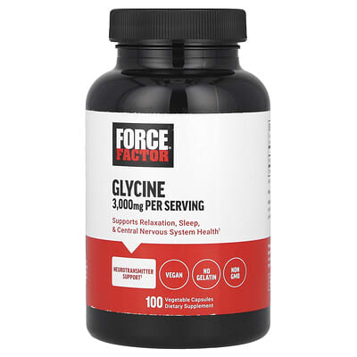 Force Factor Glycine 100 Vegetable Capsules (1,000 mg per Capsule) product image