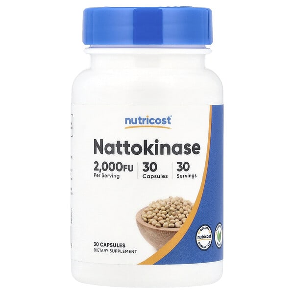 Nutricost Nattokinase 2000 FU 100 mg 30 Capsules front bottle