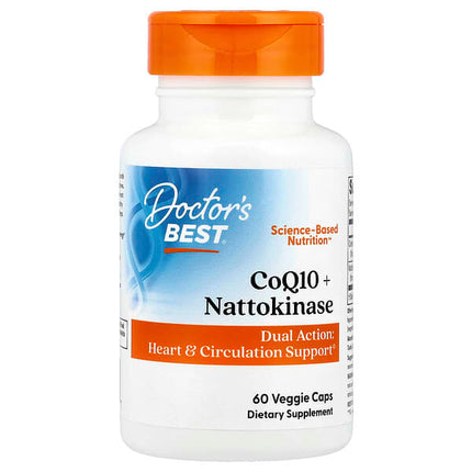 Doctor's Best CoQ10 + Nattokinase, 60 Veggie Caps