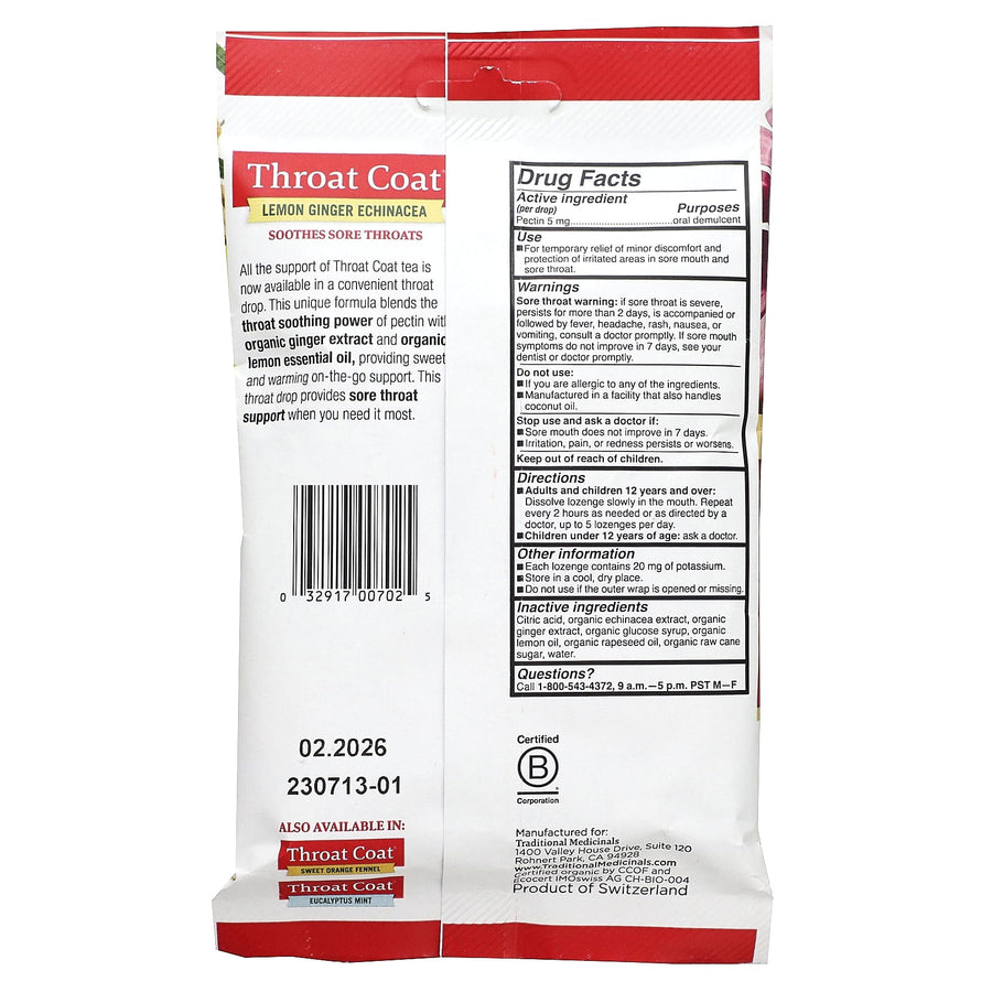 Traditional Medicinals Organic Throat Coat® Drops drops - view 2