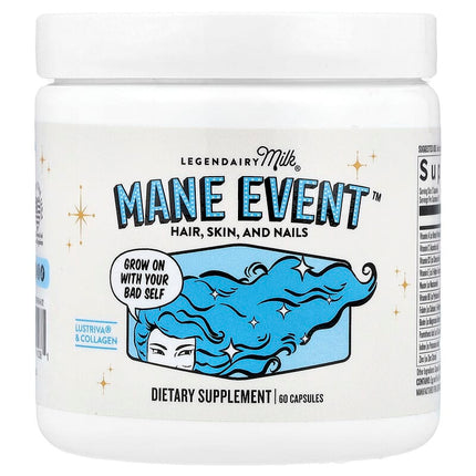 Legendairy Milk, Mane Event™, Hair, Skin, And Nails, 60 Capsules