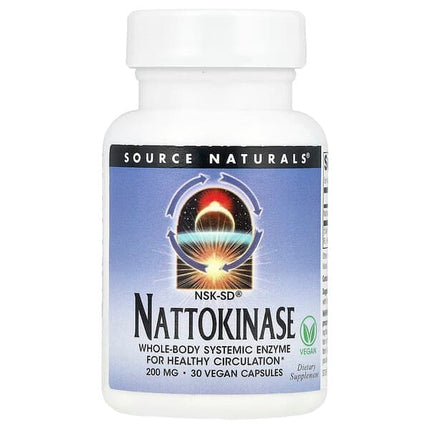 Source Naturals NSK-SD, Nattokinase, 200 mg, 30 Vegan Capsules