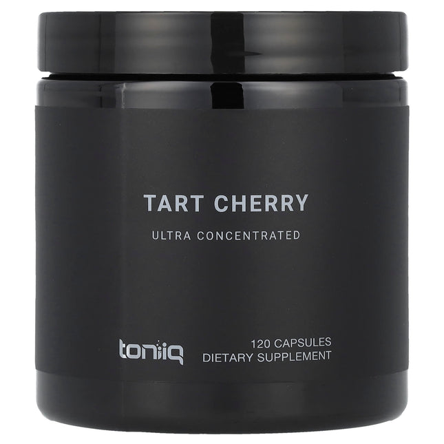 Toniiq Tart Cherry ultra concentrated capsule jar, 52:1 extract, 120 vegetarian capsules