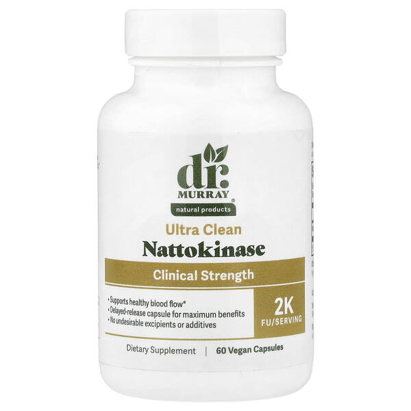 Dr. Murray's Nattokinase 2000 FU 60 Vegan Capsules front bottle