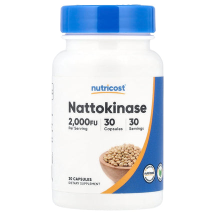 Nutricost Nattokinase, 2,000 FU, 30 Capsules, label view 3