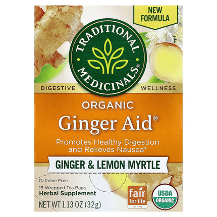 Traditional Medicinals Organic Ginger Aid herbal tea,  32 g