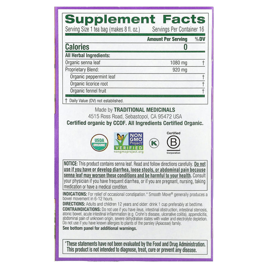 Traditional Medicinals Organic Smooth Move® herbal tea - view 2