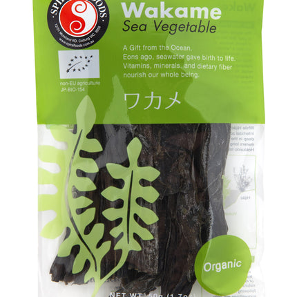 Organic spiral foods wakame seaweed 50g package