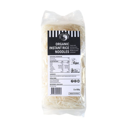 Spiral Foods rice noodles pack, organic instant, 60g x 5