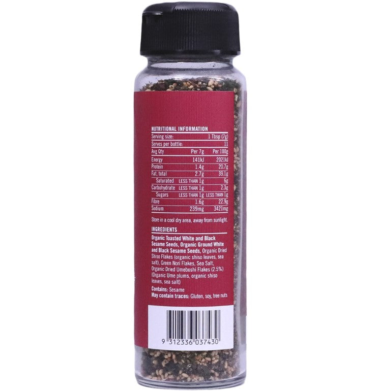Spiral Foods Umeboshi Furikake 77g jar with vibrant packaging