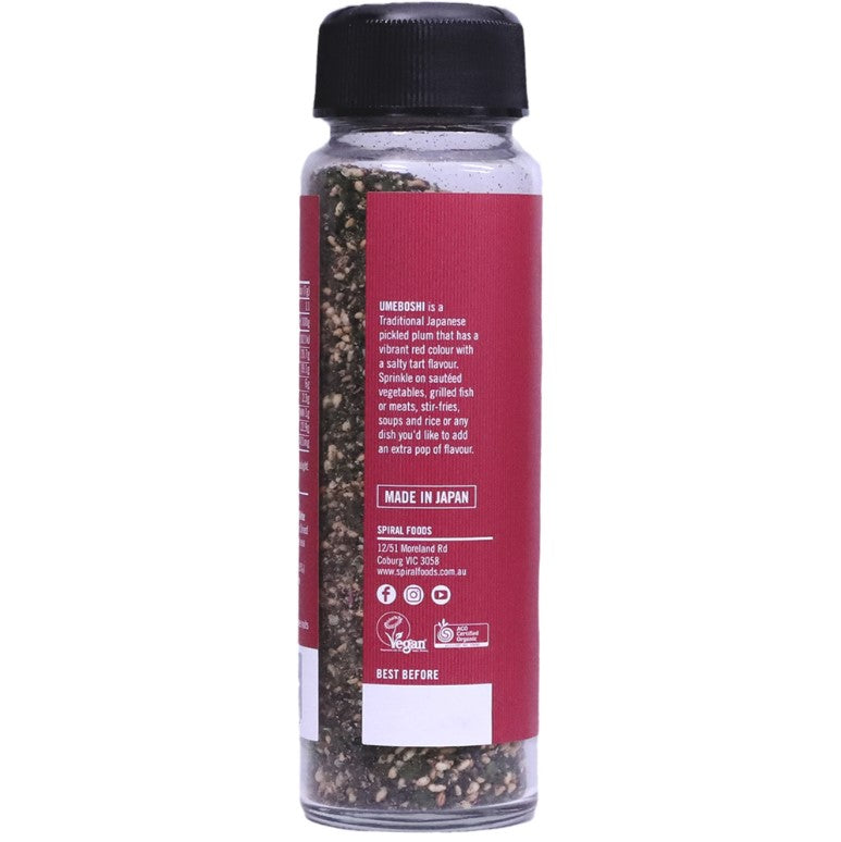 Spiral Foods Umeboshi Furikake 77g jar with vibrant packaging