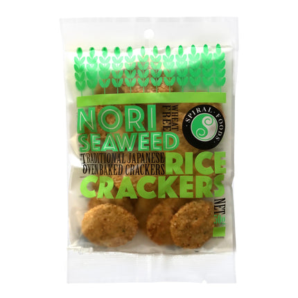 Crunchy nori rice crackers by Spiral Foods 50G