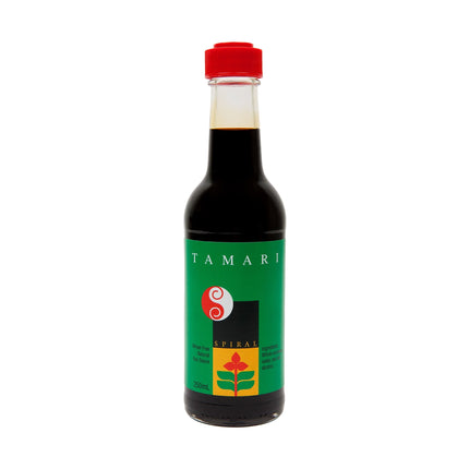 Spiral Foods Tamari 250ML bottle on a white background