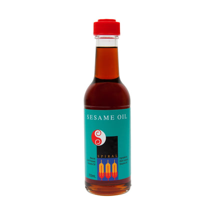 Spiral Foods sesame oil 250ML bottle with a rich color