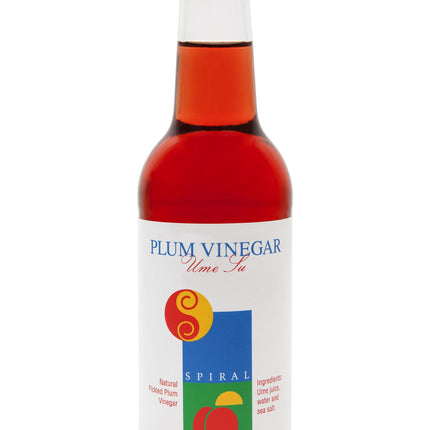 Spiral plum vinegar 250ML bottle on a white background