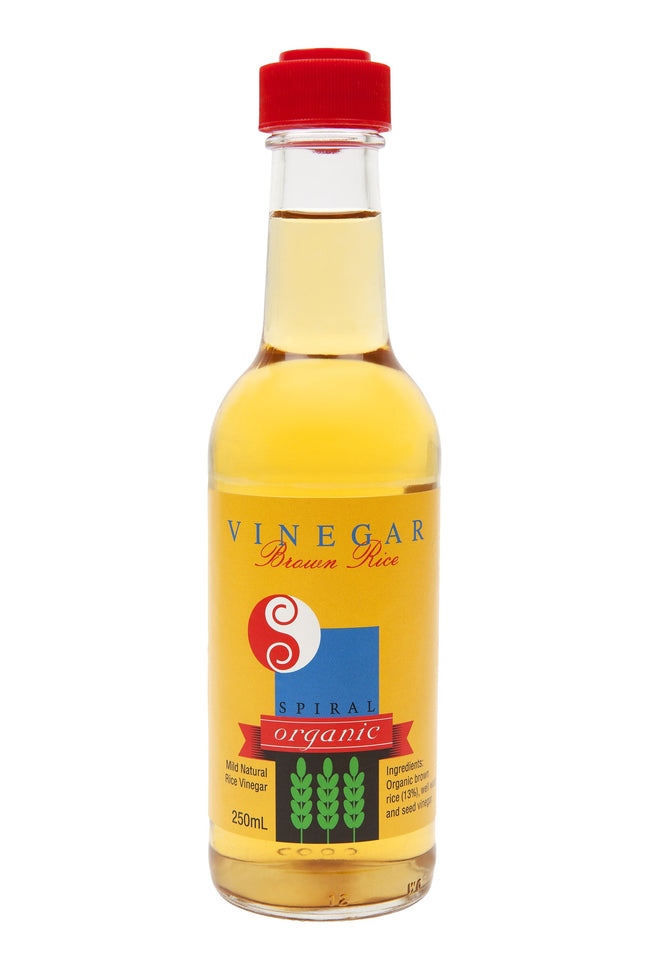 Spiral Foods brown rice vinegar 250ML bottle