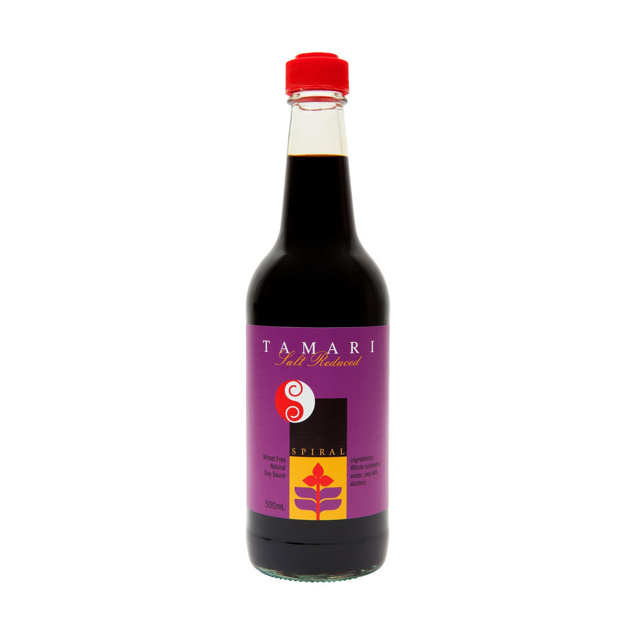Spiral Foods Tamari salt reduced 500ML bottle