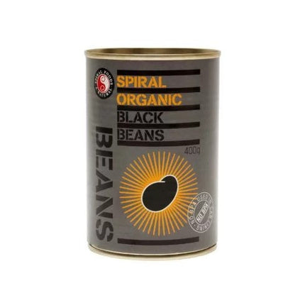 Spiral Foods black beans in 400g can
