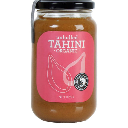 Spiral Foods tahini jar 375G unhulled creamy spread