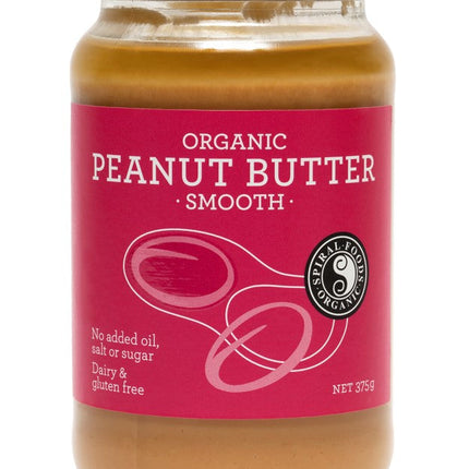 Smooth Spiral Foods peanut butter 375g jar