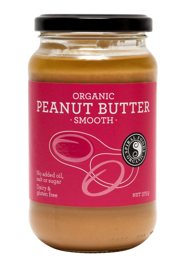 Smooth Spiral Foods peanut butter 375g jar