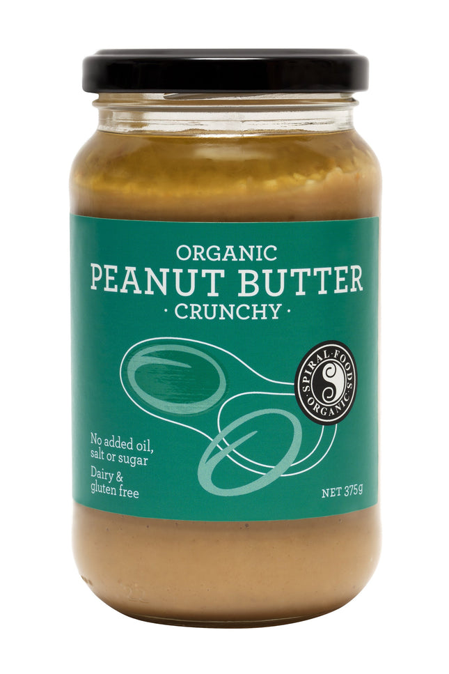 Crunchy Spiral Foods peanut butter 375G jar