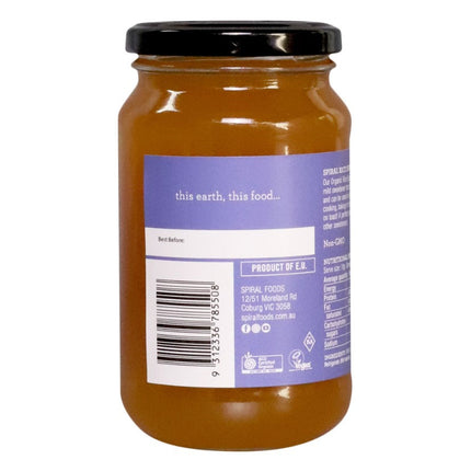 Organic rice syrup in a 500g jar from Spiral Foods